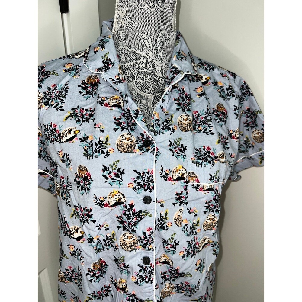 Vera Bradley hedgehog Wild Pajama Sleep Top Women’s Medium M - Picture 4 of 7